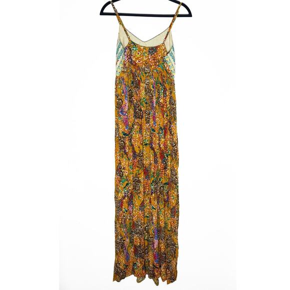 Anthropologie x Raga Womens Parkland Maxi Dress Embroidered Gauzy Bohemian Flowy - Picture 6 of 14